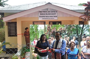 The Governor of Arunachal Pradesh Shri JP Rajkhowa inaugurating a Fruit Processing Centre, set up by the Muskan Welfare Society, in the Raj Bhavan Complex, Itanagar on 25th June 2016